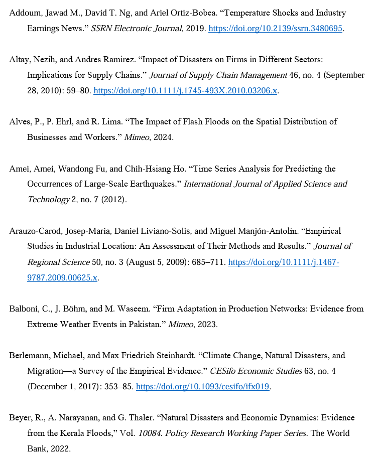 Dissertation references section